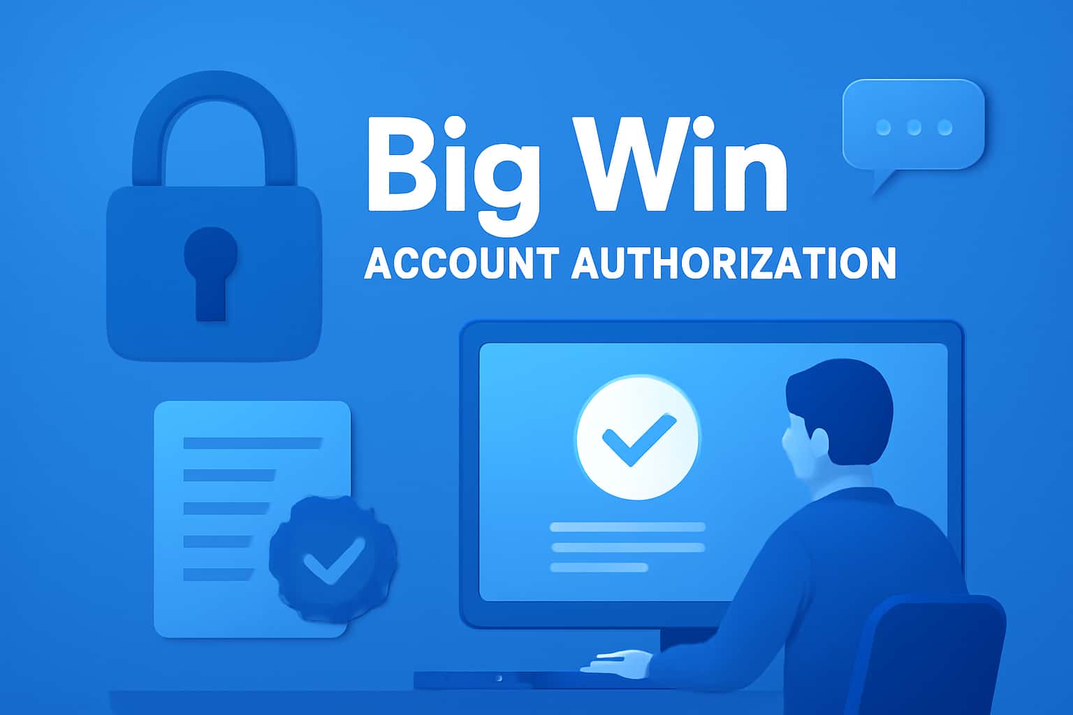 An informative scene illustrating account authorization for Big Win