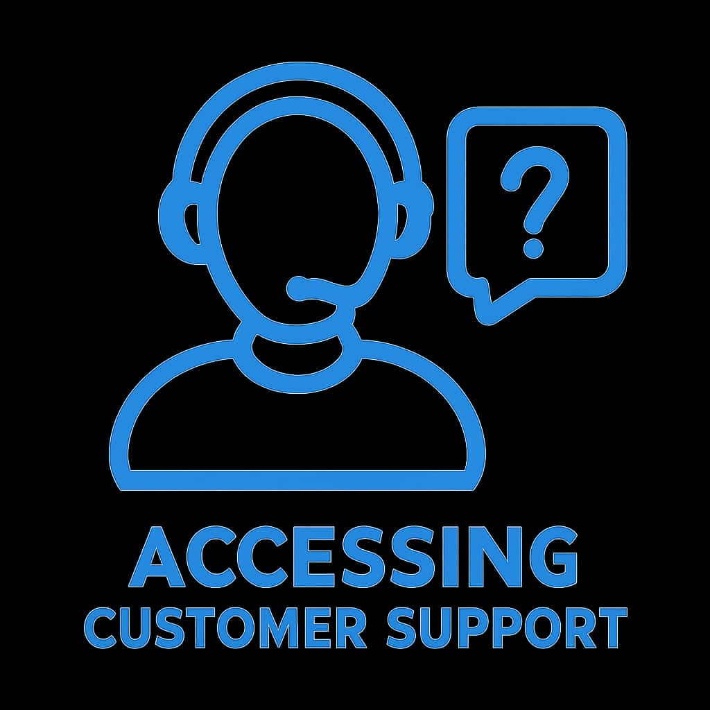 An icon representing access to customer support with the text 'Big Win'.