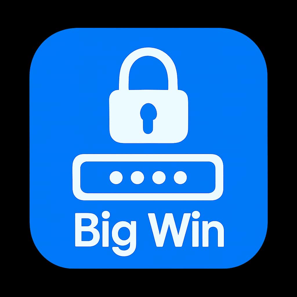 An icon representing password management for Big Win.
