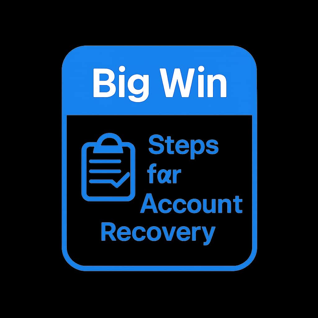 A professional icon for Big Win account recovery guide.