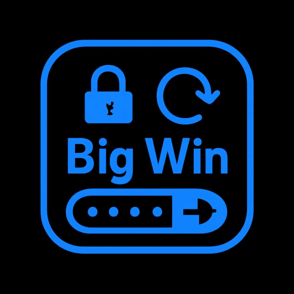 An icon symbolizing password reset guidance for Big Win.
