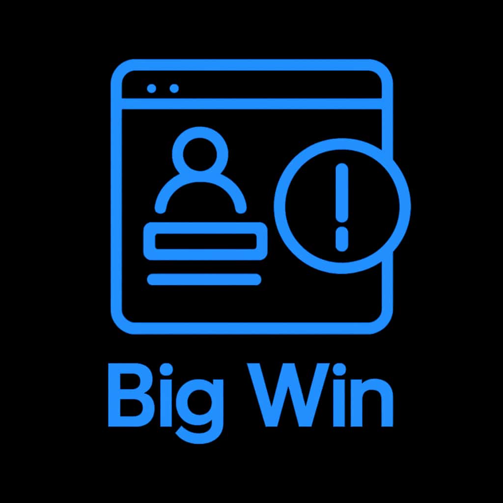 An icon representing login troubleshooting for Big Win.