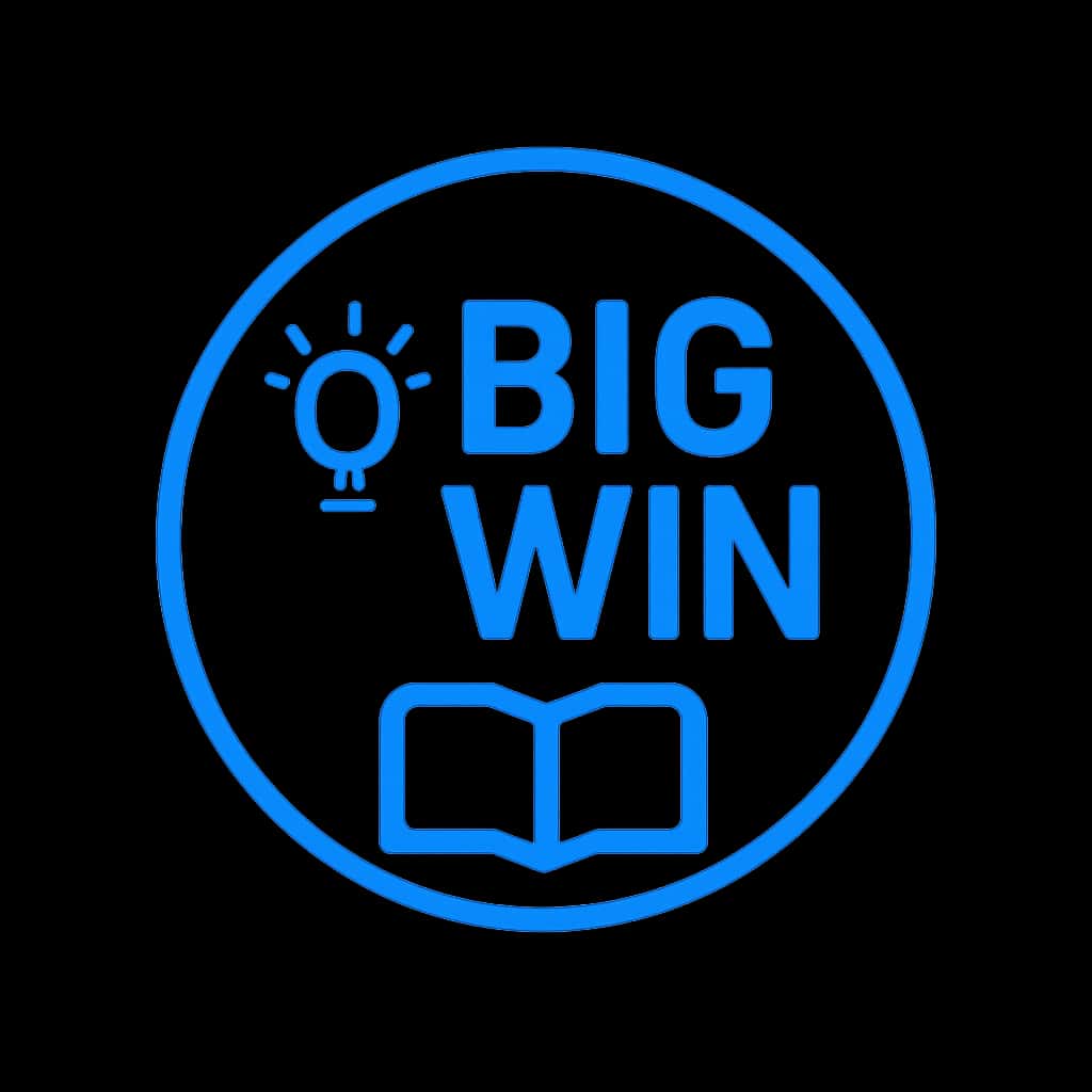 A badge symbolizing Big Win account management tips.