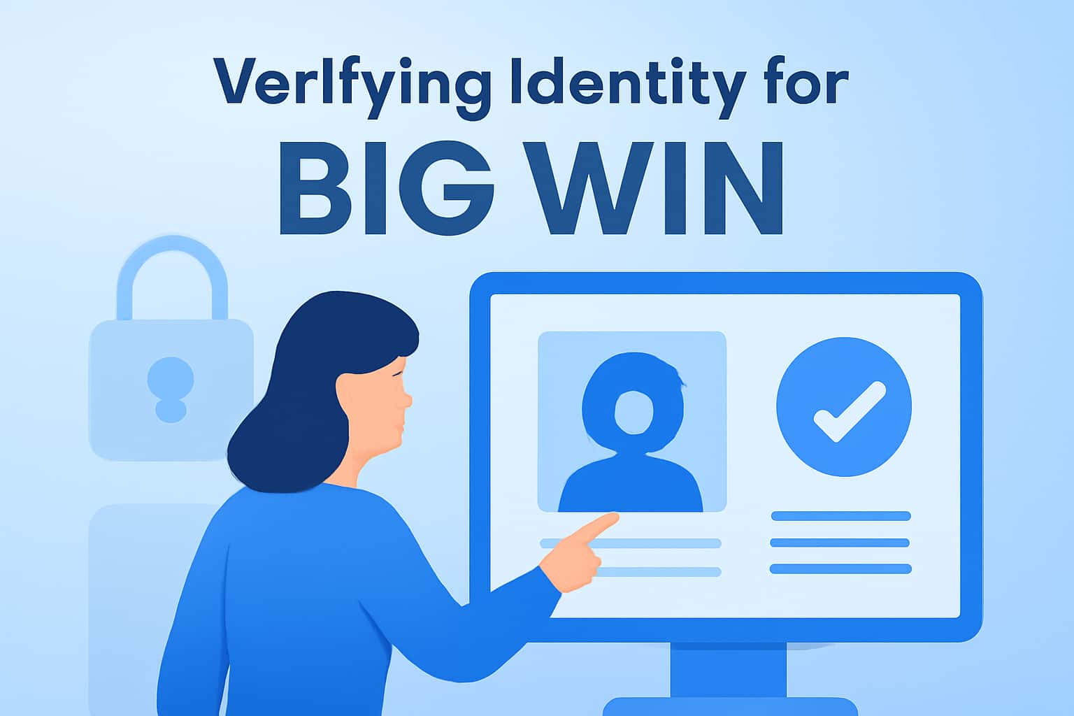 A neutral scene illustrating the concept of verifying identity for Big Win.
