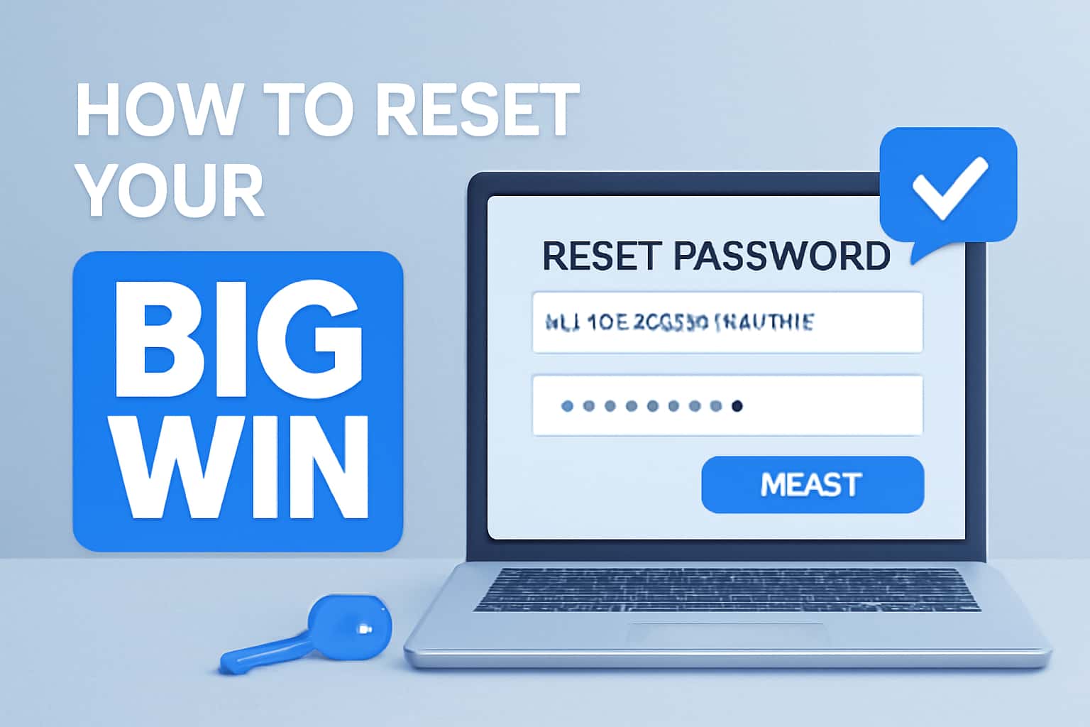 An illustration depicting the process of resetting a password with visual elements related to account security.